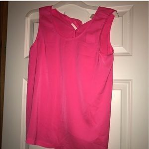 J. Crew Hot Pink Bow Back Tank